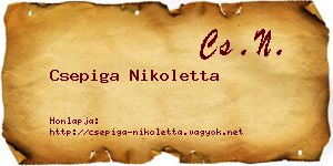 Csepiga Nikoletta névjegykártya